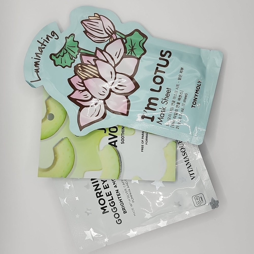 3 Piece Sheet Mask Set: Tonymoly, Avatara, & Vitamasques